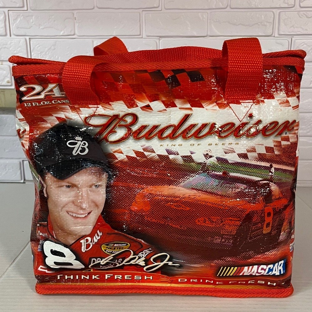Budweiser‎ Cooler Bag Unisex Large Red NASCAR Dale Earnhardt Jr 24 Can
